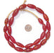 Red Transluscent Feather Glass Beads - The Bead Chest