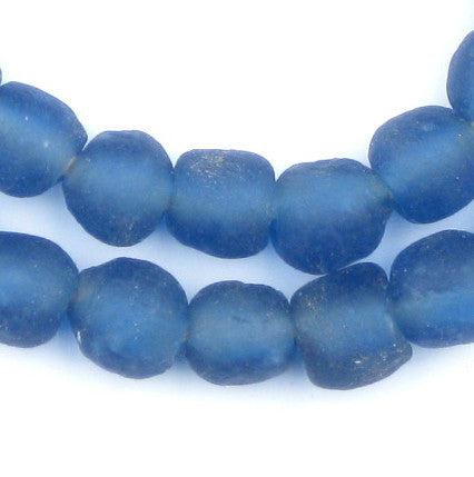 Blue Recycled Glass Beads (9mm) — The Bead Chest