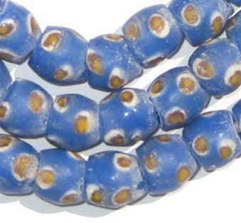 Fancy Blue Glass Large Hole Beads