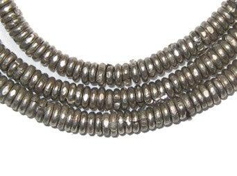  8mm Round Brass Beads - Full Strand of African Metal Spacer  Beads - The Bead Chest
