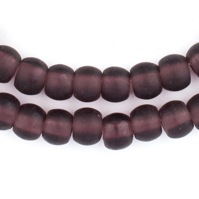 Smooth Purple Recycled Glass Beads (11mm) - The Bead Chest