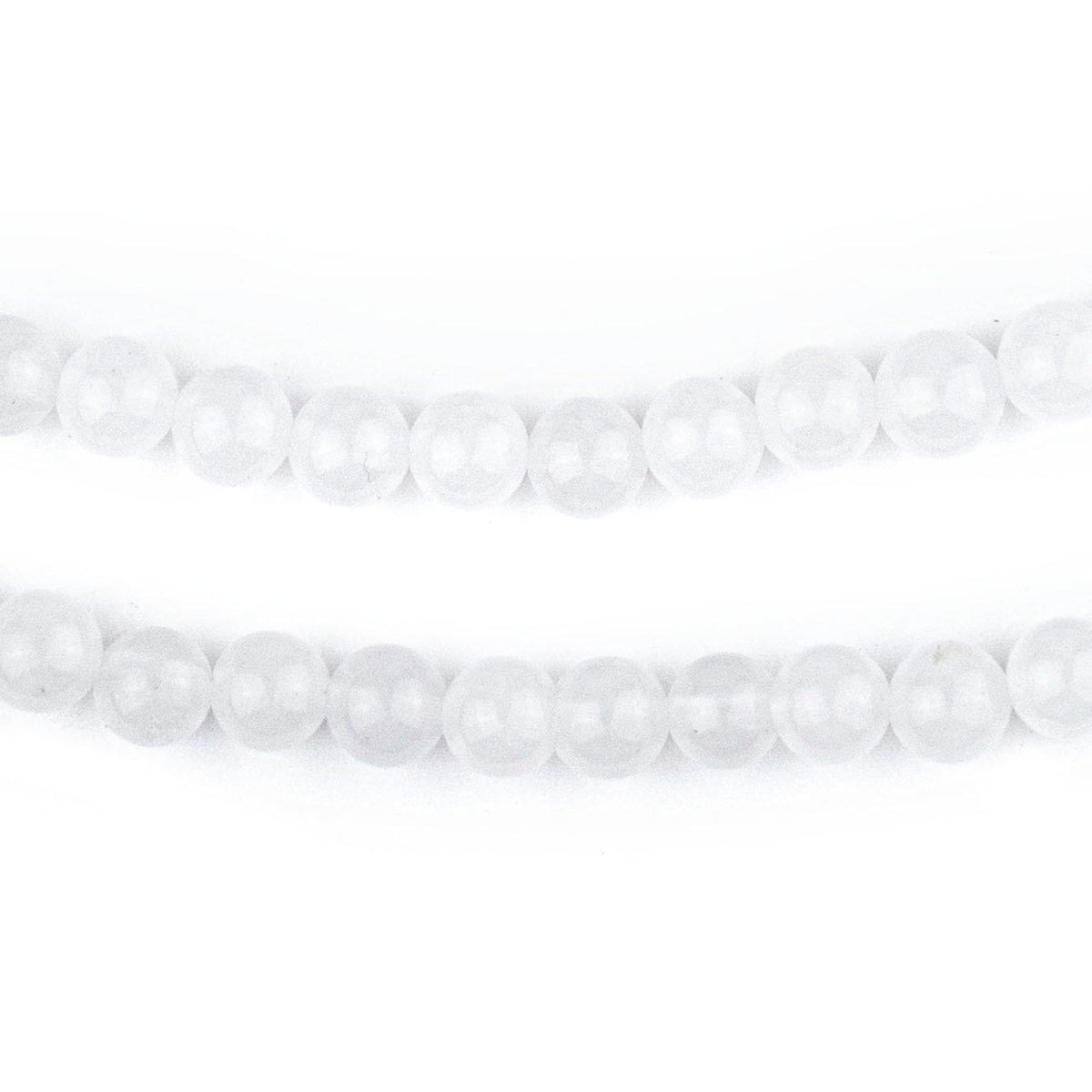 Round White Jade Beads (6mm) — The Bead Chest