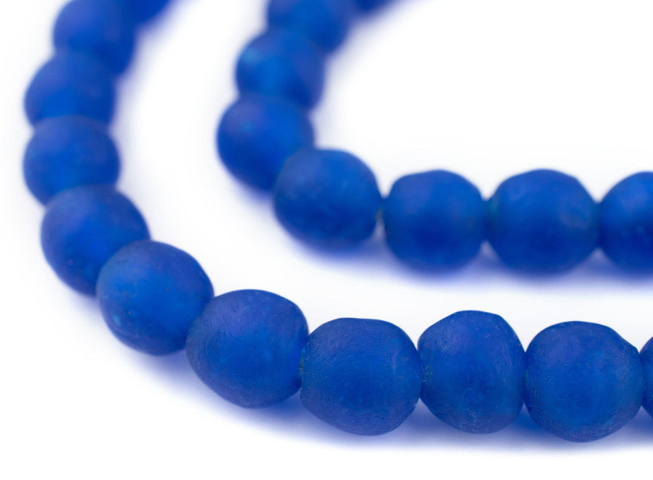 Dark Azul Recycled Glass Beads (11mm) - The Bead Chest