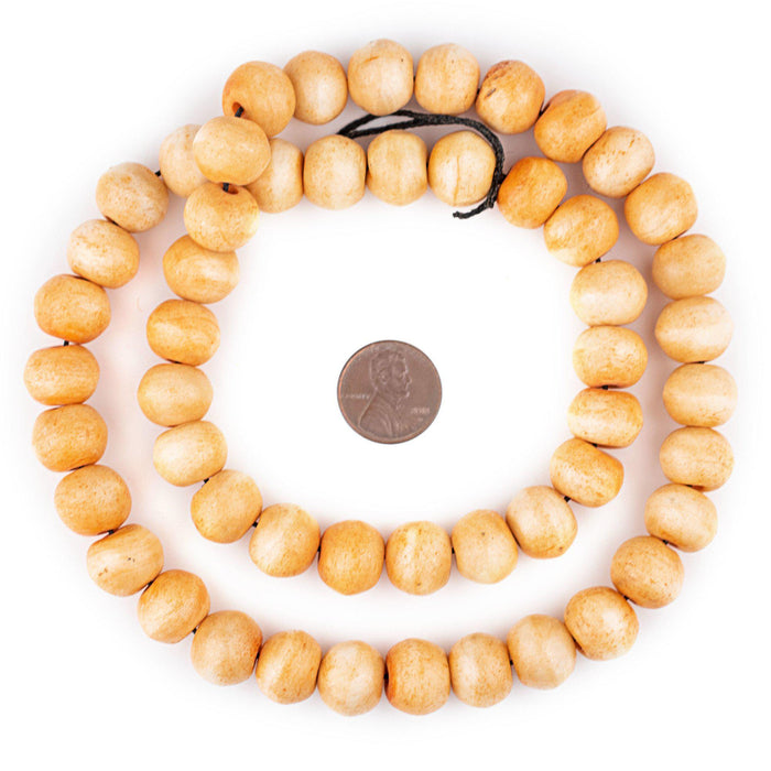 Orange Rustic Bone Beads (14mm) - The Bead Chest