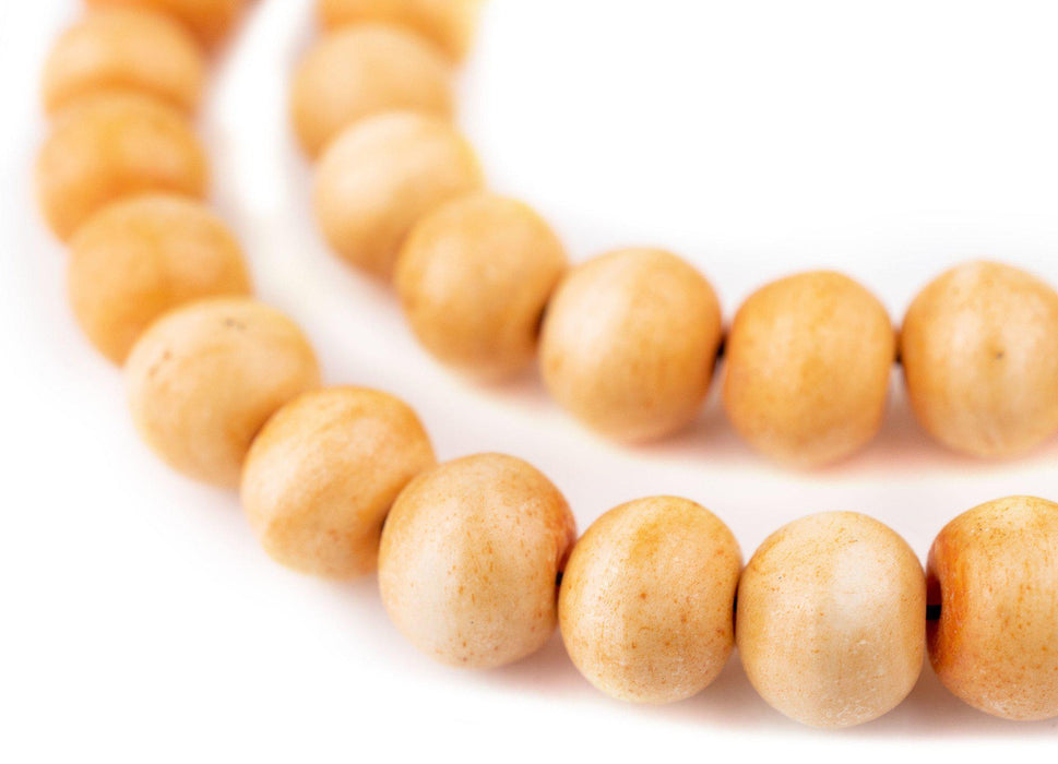 Orange Rustic Bone Beads (14mm) - The Bead Chest