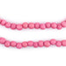 Neon Pink Round Natural Wood Beads (6mm) - The Bead Chest