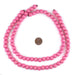 Neon Pink Round Natural Wood Beads (10mm) - The Bead Chest