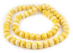 Yellow Rustic Bone Beads (12mm) - The Bead Chest
