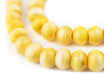 Yellow Rustic Bone Beads (12mm) - The Bead Chest