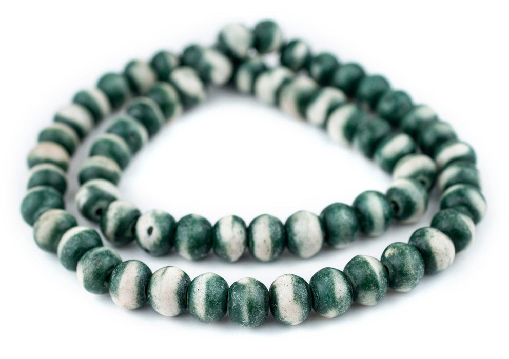 Green Rustic Bone Beads (12mm) - The Bead Chest