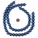 Cobalt Blue Round Natural Wood Beads (16mm) - The Bead Chest