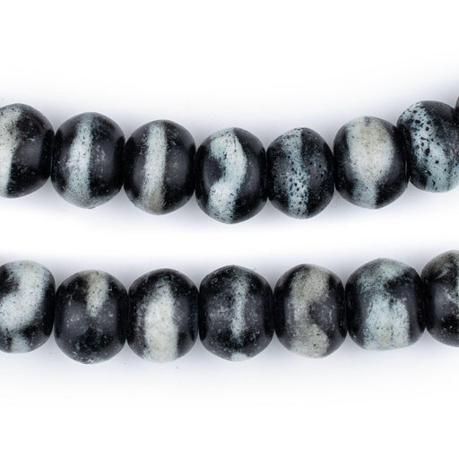Black Rustic Bone Beads (12mm) - The Bead Chest