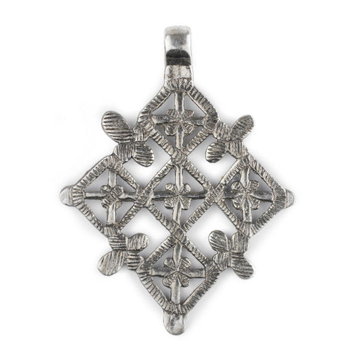 Metu Silver Coptic Cross Pendant (53x70mm) - The Bead Chest