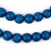 Azul Blue Round Natural Wood Beads (12mm) - The Bead Chest