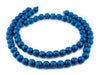 Azul Blue Round Natural Wood Beads (12mm) - The Bead Chest