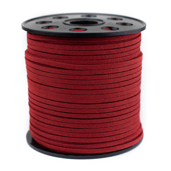 3mm Flat Crimson Red Faux Suede Cord (300ft) — The Bead Chest