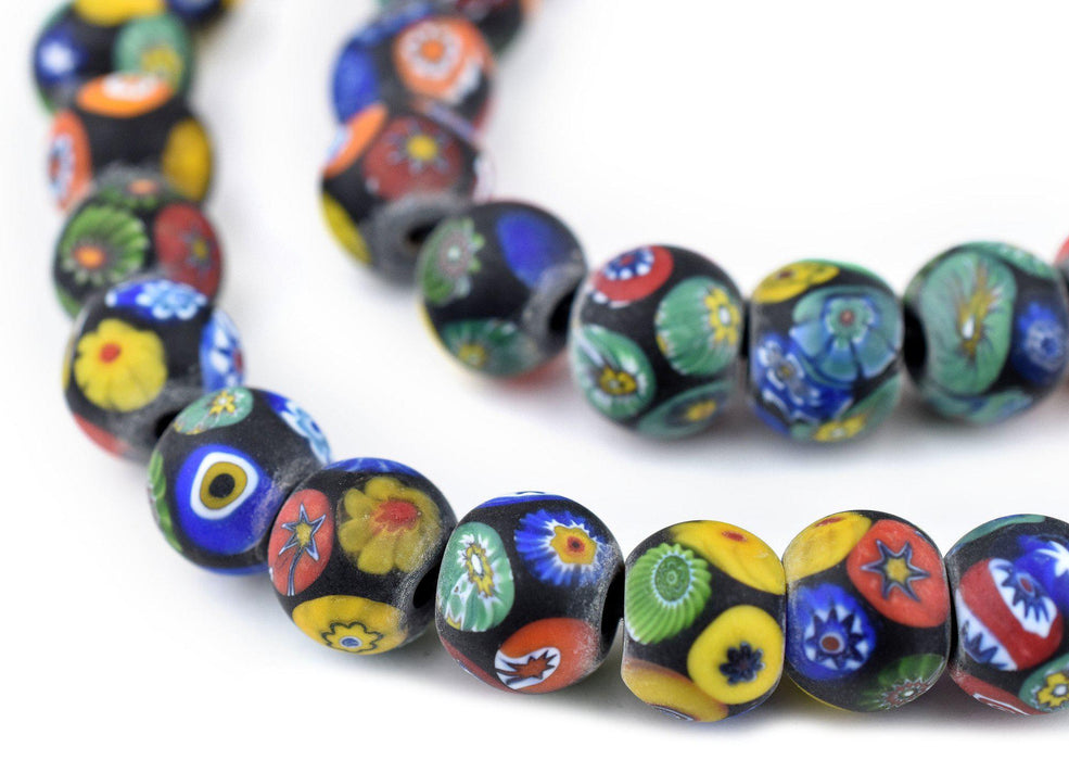 Premium Round Matte Millefiori Beads (10mm) - The Bead Chest