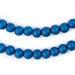 Azul Blue Round Natural Wood Beads (8mm) - The Bead Chest