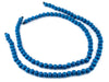 Azul Blue Round Natural Wood Beads (8mm) - The Bead Chest