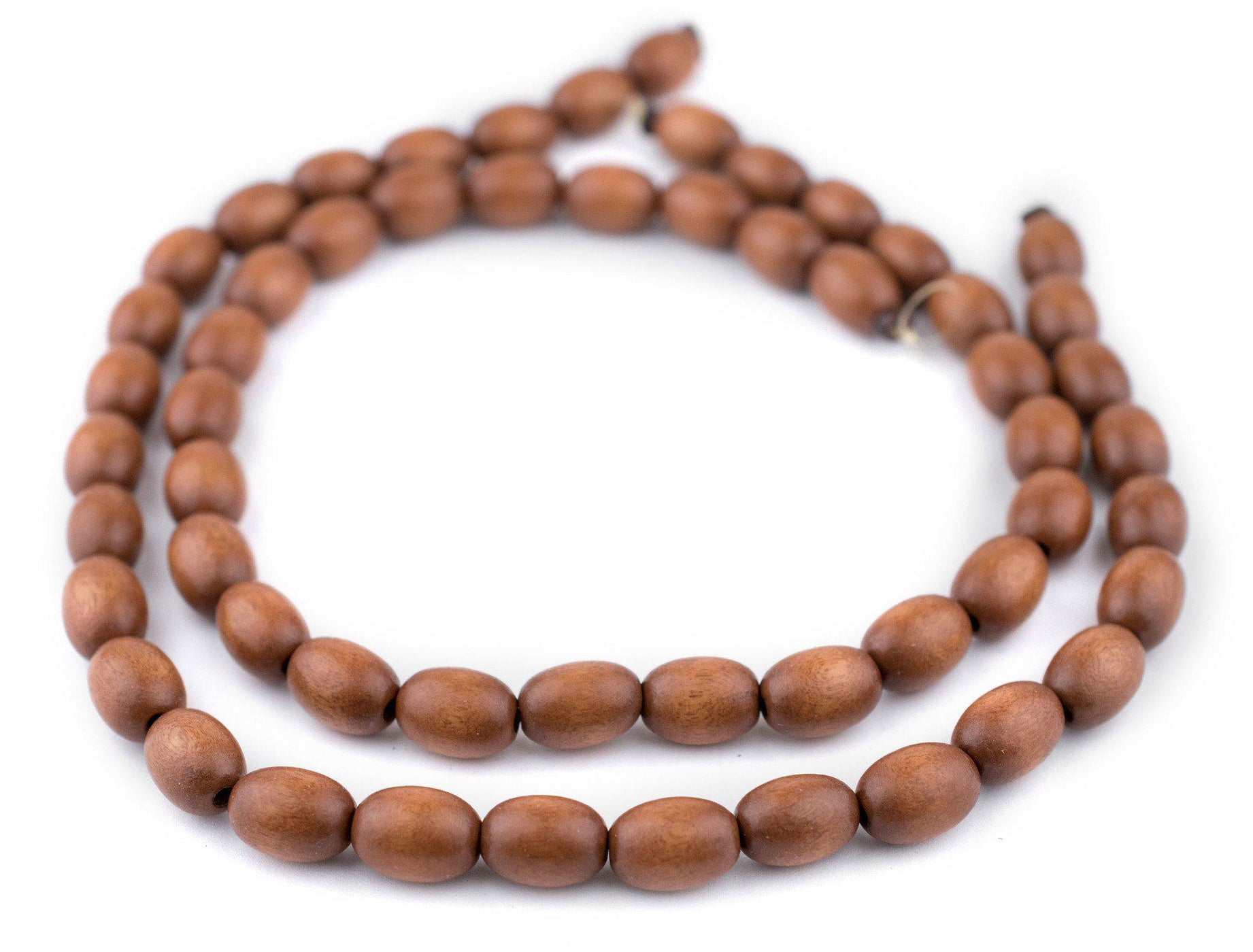 Light Brown Oval Natural Wood Beads (15x10mm) — The Bead Chest