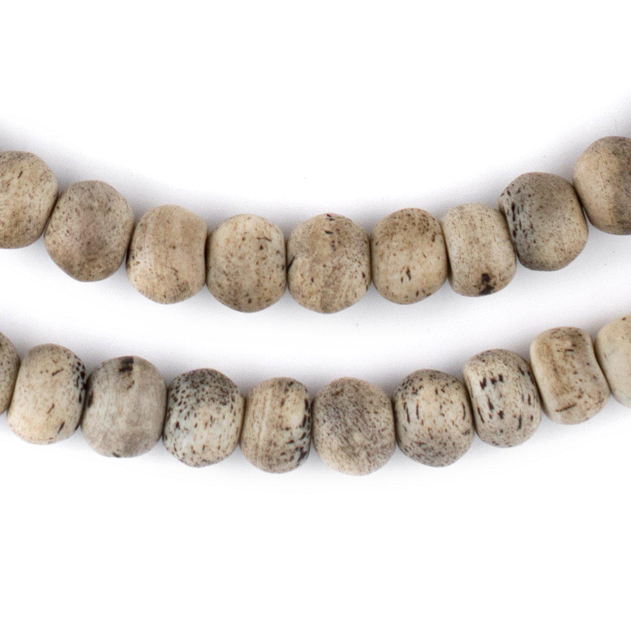 Round Grey Himalayan Bone Mala Beads (10mm) — The Bead Chest