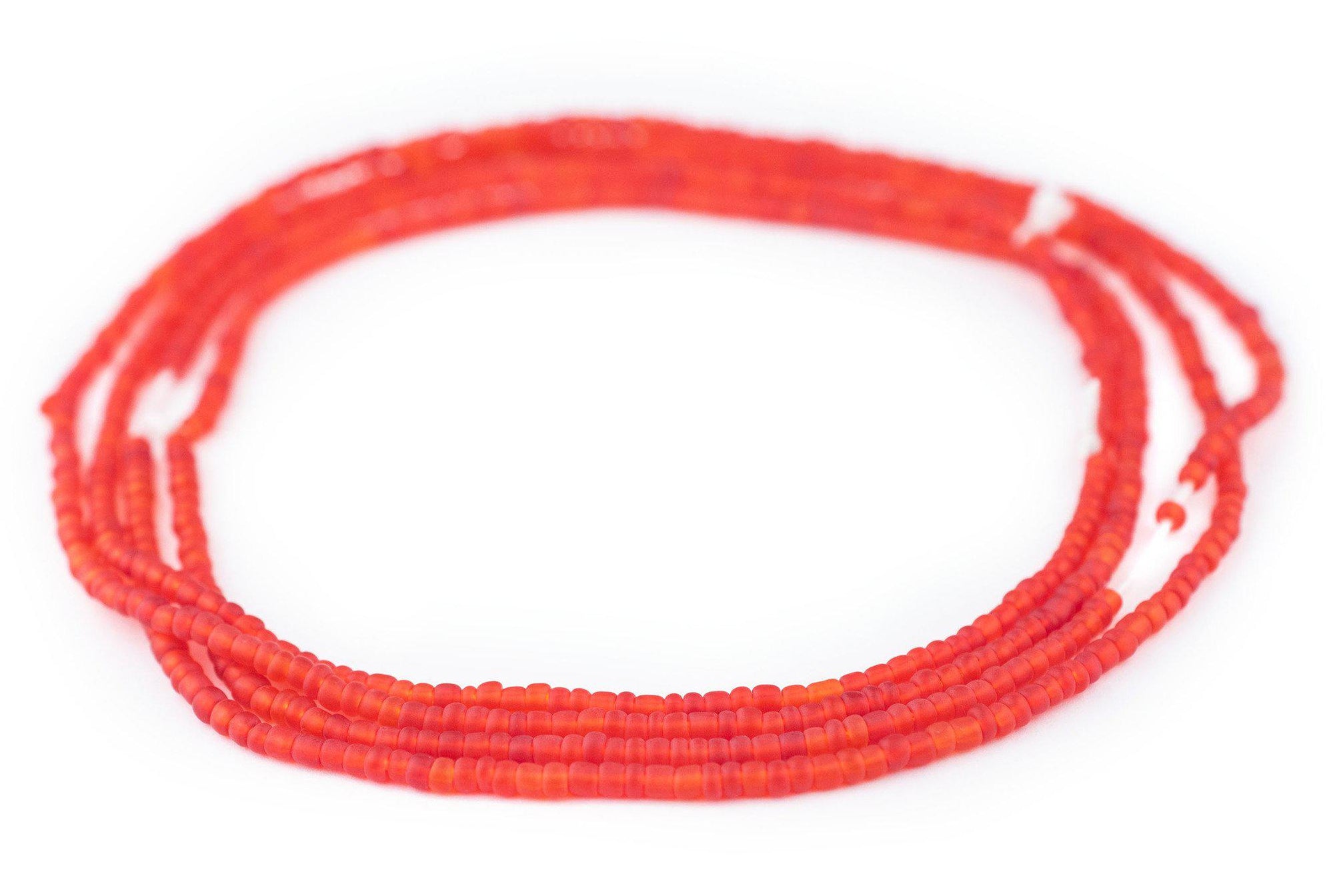 Translucent Red Matte Glass Seed Beads (3mm) — The Bead Chest