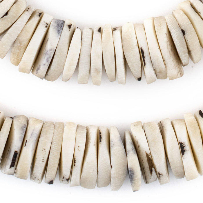 Rustic Grey Coconut Bone Heishi Beads (18mm) - The Bead Chest