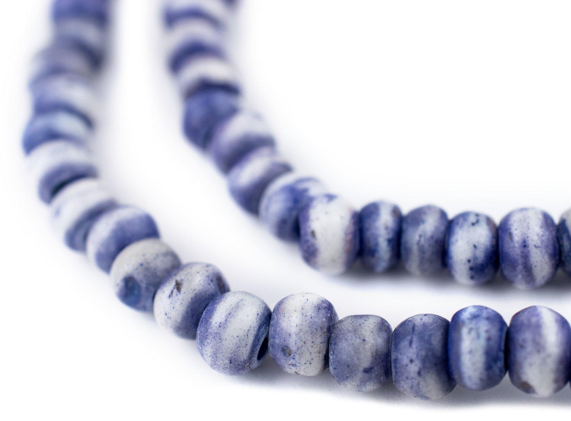 Blue Rustic Bone Mala Beads (6mm) — The Bead Chest