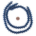 Cobalt Blue Bicone Natural Wood Beads (10x15mm) - The Bead Chest