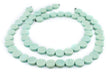 Mint Green Circular Natural Wood Beads (15x15mm) - The Bead Chest