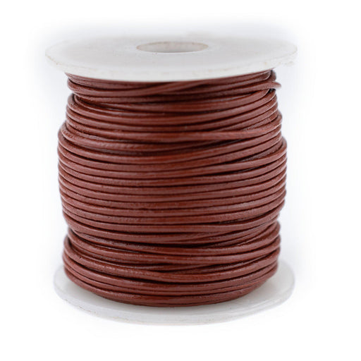 1.0mm Brown Round Leather Cord (75ft) - The Bead Chest
