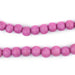 Magenta Round Natural Wood Beads (8mm) - The Bead Chest