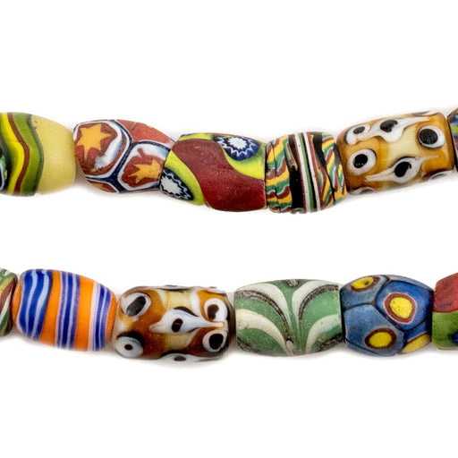 Oval Antique Venetian African Millefiori Trade Beads #15886 - The Bead Chest
