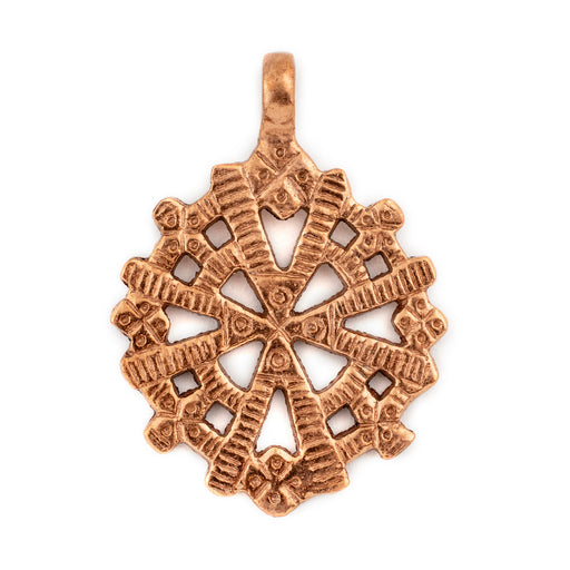 Copper Radiating Coptic Cross Pendant (38x52mm) - The Bead Chest