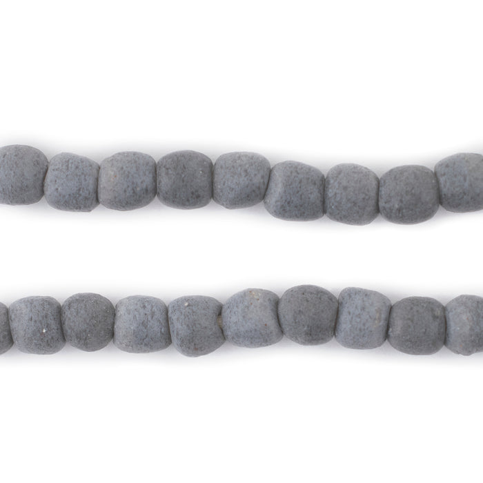 Opaque Grey Recycled Glass Beads (7mm) - The Bead Chest