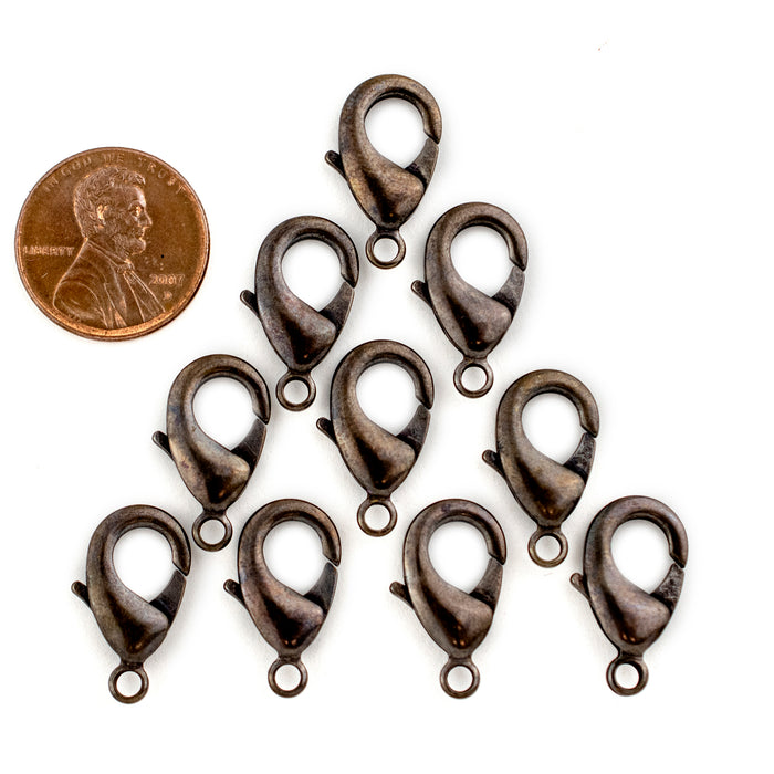 Bronze Lobster Clasps (19mm, Set of 10) - The Bead Chest