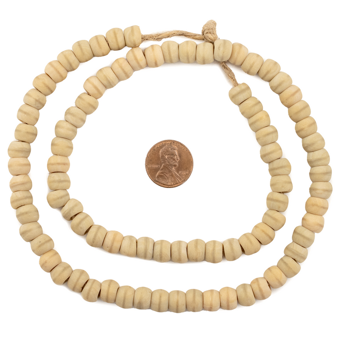 Beige Padre Beads (9mm) - The Bead Chest