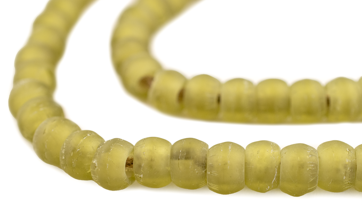 Translucent Olive Green Padre Beads (9mm) - The Bead Chest