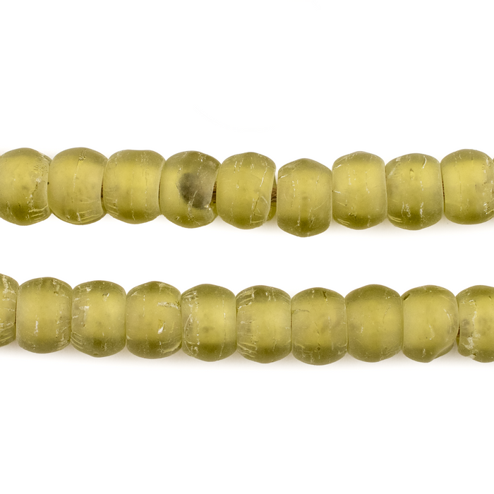 Translucent Olive Green Padre Beads (9mm) - The Bead Chest