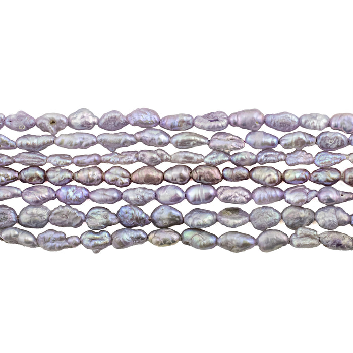 Lavender Grey Vintage Japanese Rice Pearl Beads (4mm) - The Bead Chest