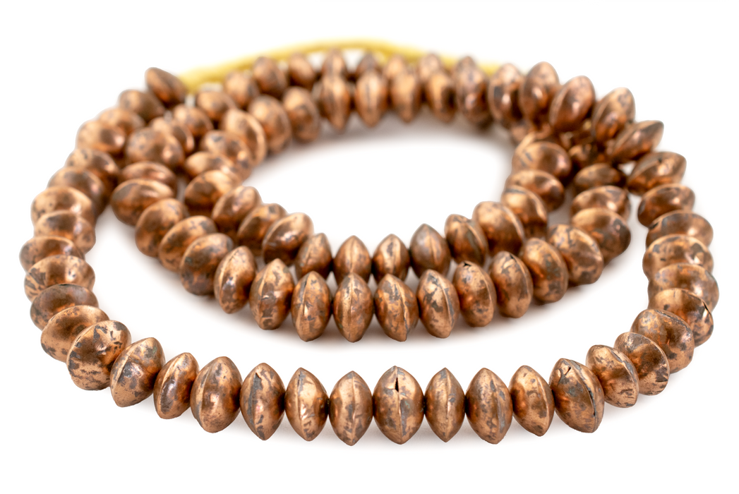 Mali Copper Bicone Beads (10x14mm) - The Bead Chest