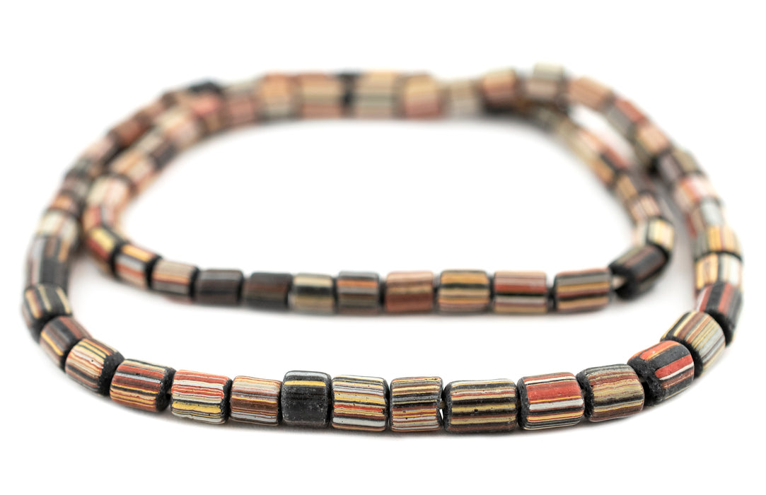 Black Stripe Java Gooseberry Beads (7mm) - The Bead Chest