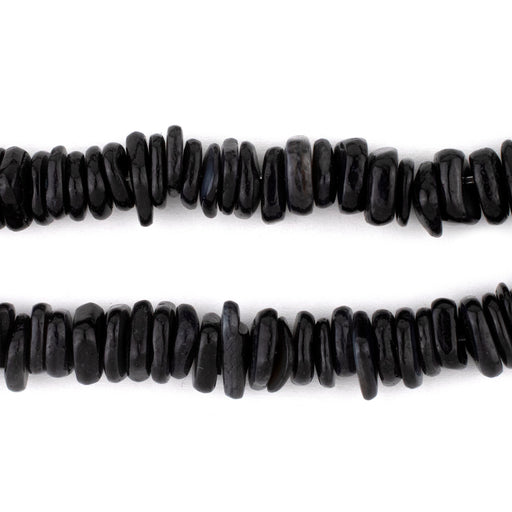 Black Chip Shell Beads (8mm) - The Bead Chest
