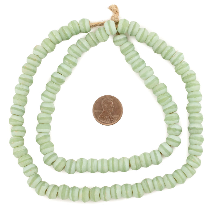 Sage Green Padre Beads (9mm) - The Bead Chest