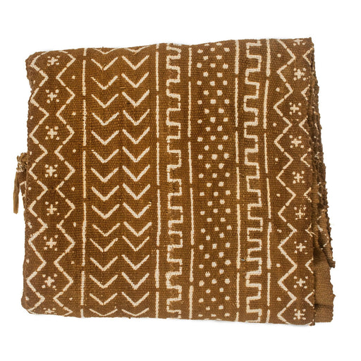 Caramel Brown Bogolan Mali Mud Cloth (Troungoumbe Design) - The Bead Chest