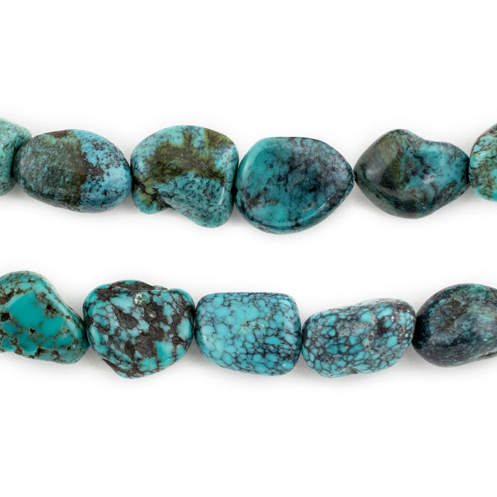 Dark Blue Turquoise Nugget Beads (10-12mm) - The Bead Chest