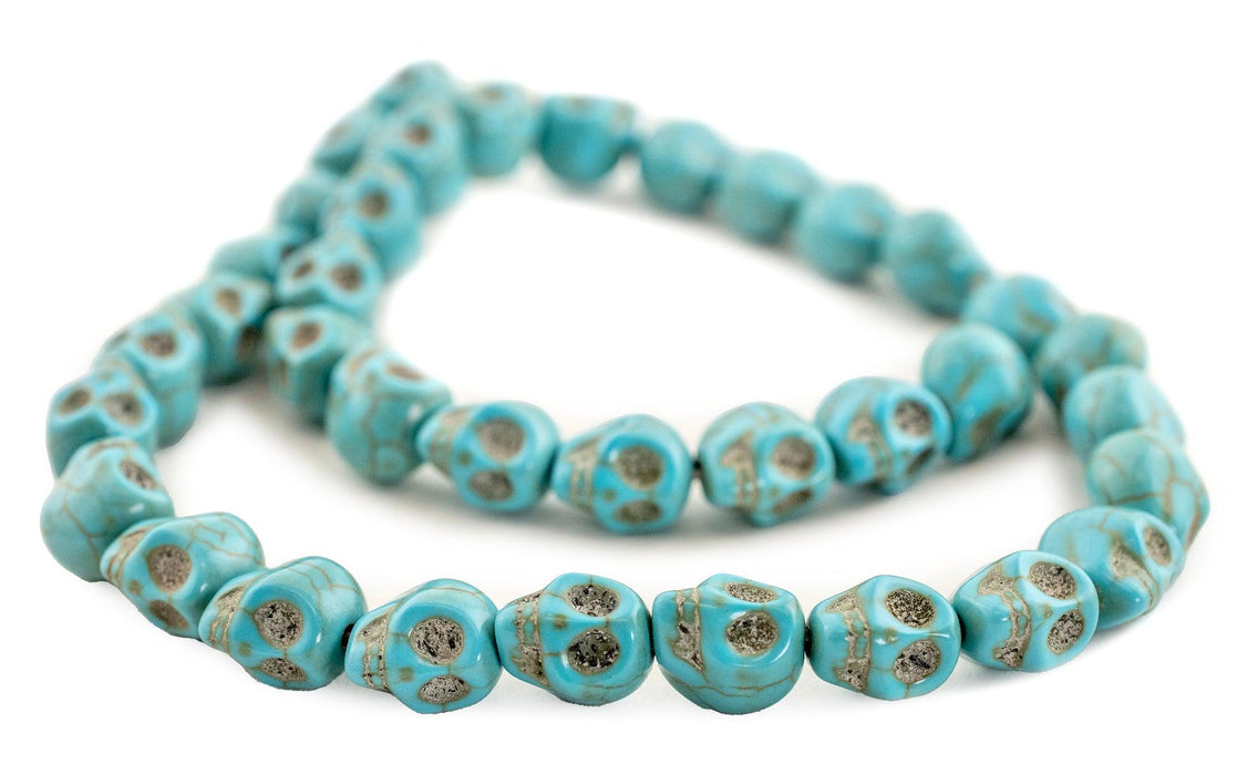 Turquoise Skull Beads (10mm) - The Bead Chest