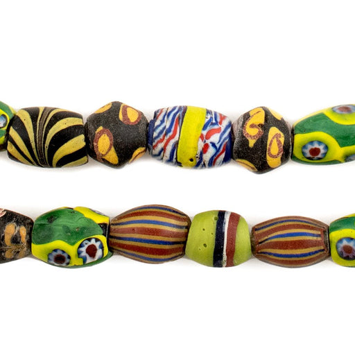Oval Antique Venetian African Millefiori Trade Beads #15815 - The Bead Chest