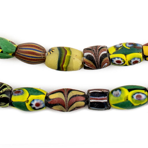Oval Antique Venetian African Millefiori Trade Beads #15821 - The Bead Chest