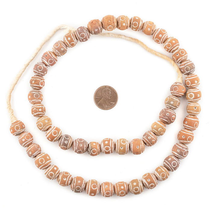 Natural Terracotta Round Mali Clay Beads (12mm) - The Bead Chest